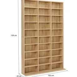 Étagère bibliothèque 30 cases modulables effet bois