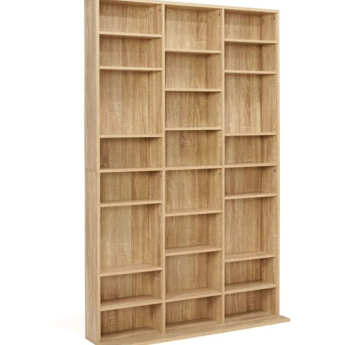 Étagère bibliothèque 30 cases modulables effet bois