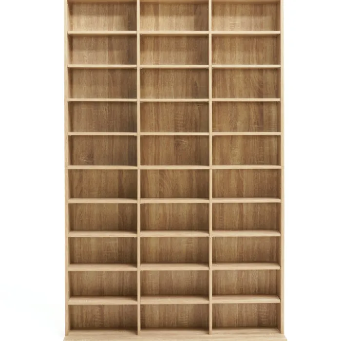 Étagère bibliothèque 30 cases modulables effet bois