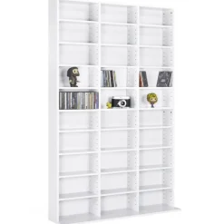 Étagère bibliothèque bois blanc 30 cases modulables