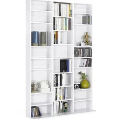 Étagère bibliothèque bois blanc 30 cases modulables