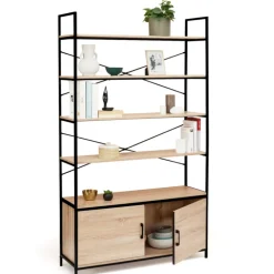 Étagère bibliothèque industrielle 170 cm