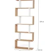 Étagère blanc et bois en S 6 niveaux
