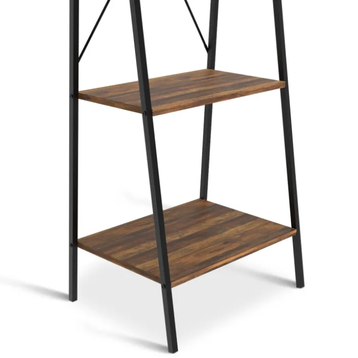 Étagère échelle industrielle effet vieilli 4 niveaux 170 cm