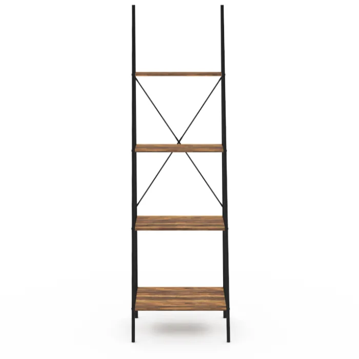 Étagère échelle industrielle effet vieilli 4 niveaux 170 cm
