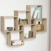 Étagère cube murale bois 1m