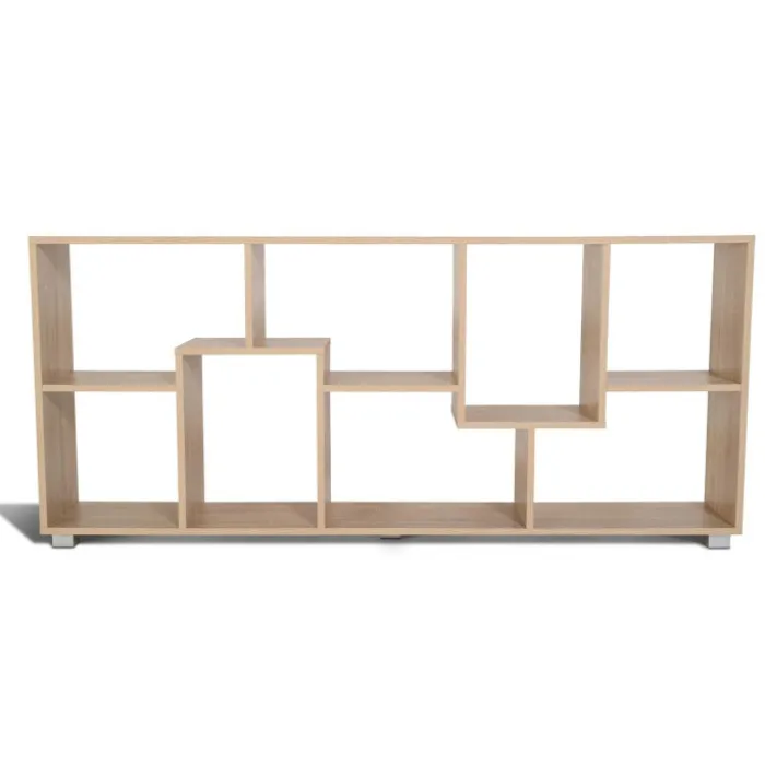 Étagère de salon moderne en bois imitation hêtre