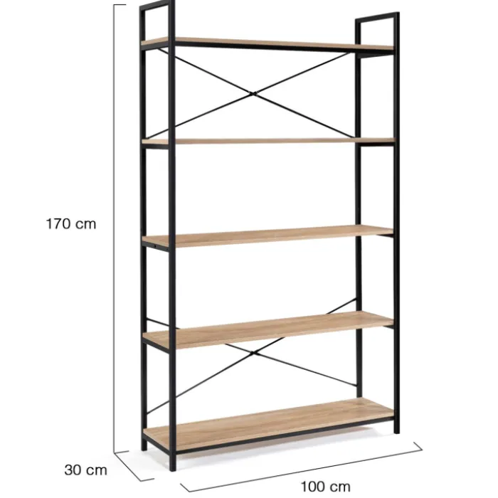 Étagère métal style industriel 170 cm