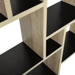 Étagère murale bois et noir double position