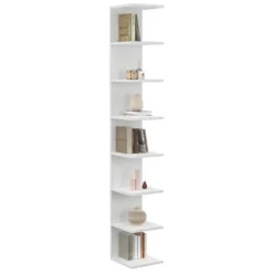 Étagère murale suspendue double position blanche 190 cm