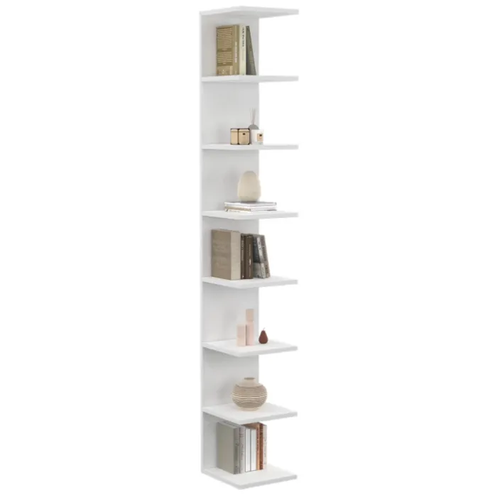 Étagère murale suspendue double position blanche 190 cm