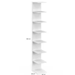 Étagère murale suspendue double position blanche 190 cm