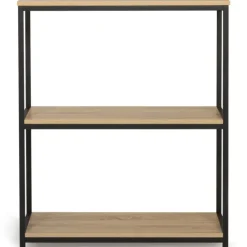 Étagère pour entrée bois et métal noir
