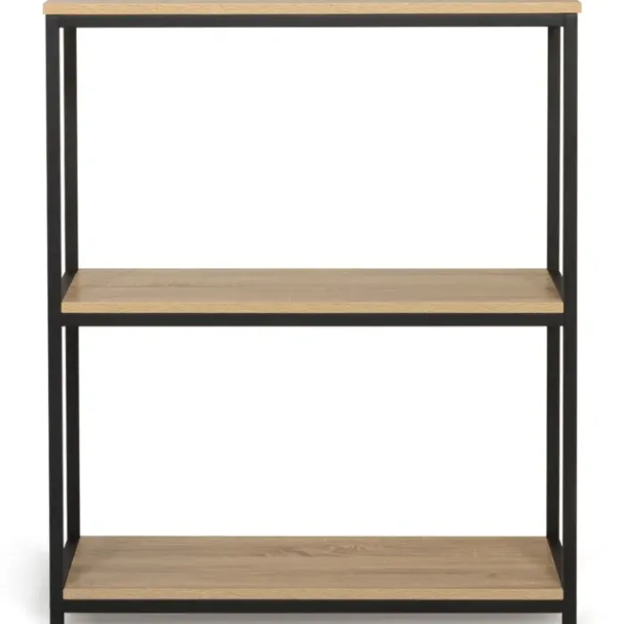Étagère pour entrée bois et métal noir