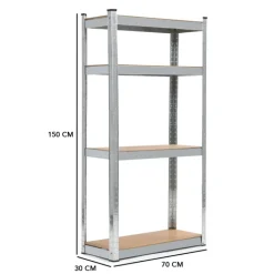 Étagères modulables charges lourdes en métal 150 cm