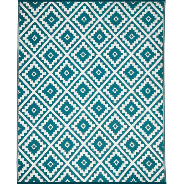 Tapis bleu canard pour terrasse et extérieur