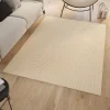 Tapis d'intérieur rectangle à motifs circulaire beige 160 x 220 cm