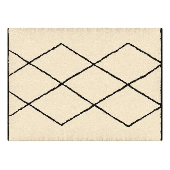 Tapis d'intérieur rectangle à motifs berbère 160 x 220 cm