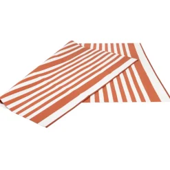 Tapis extérieur à rayures terracotta 270x370cm