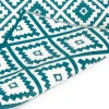 Tapis extérieur bleu canard motifs géométriques 180 x 280 cm