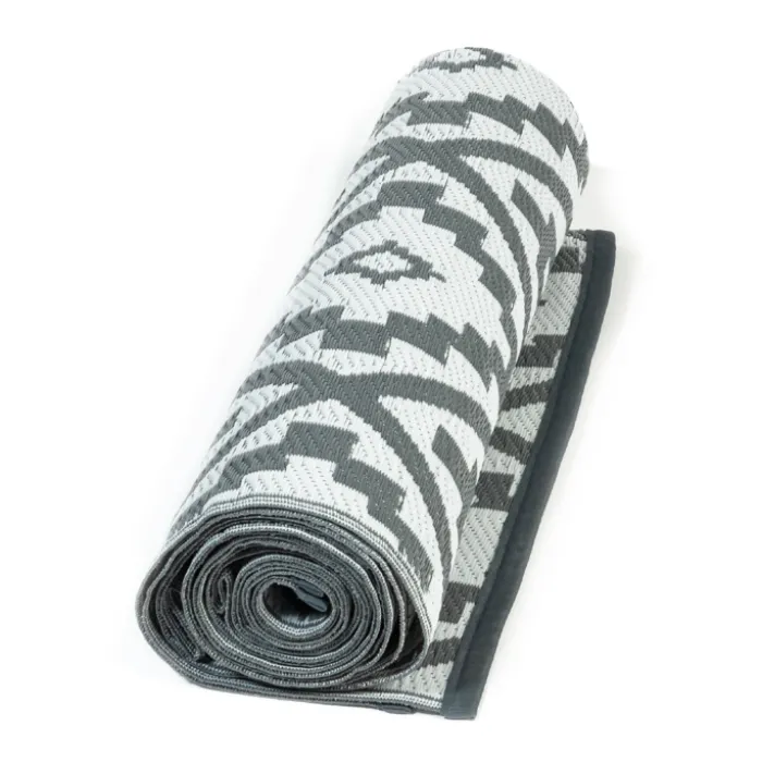 Tapis extérieur gris motifs géométriques 270 x 370 cm