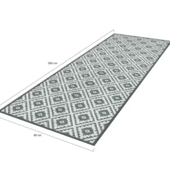 Tapis extérieur gris 80x250cm