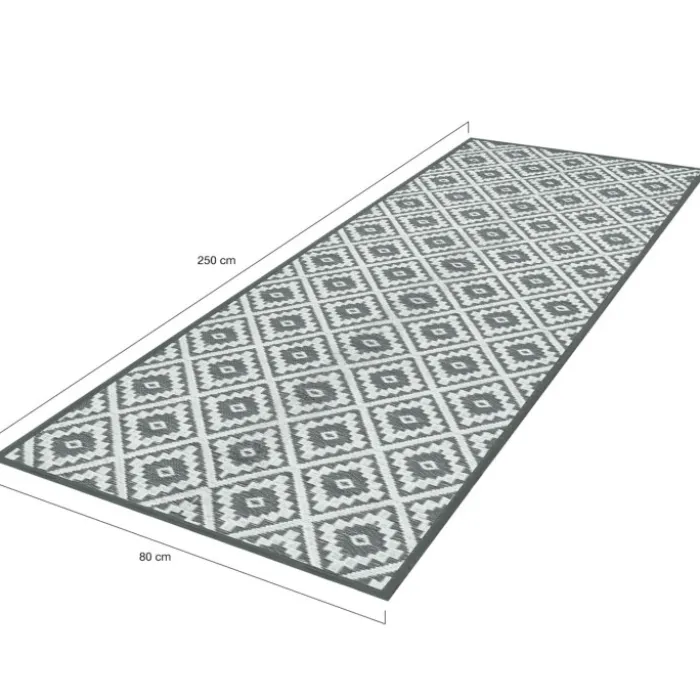 Tapis extérieur gris 80x250cm