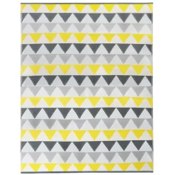 Tapis extérieur 270x370 cm triangles gris et jaune