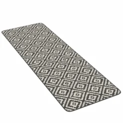 Tapis intérieur gris et blanc 60x180cm