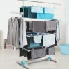 Étendoir à linge pliable avec barre télescopique