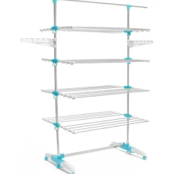 Étendoir à linge pliable avec barre télescopique