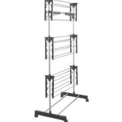 Étendoir pliable avec grande capacité et 30 accessoires H.145 cm