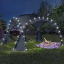 Tente dôme LED gris anthracite