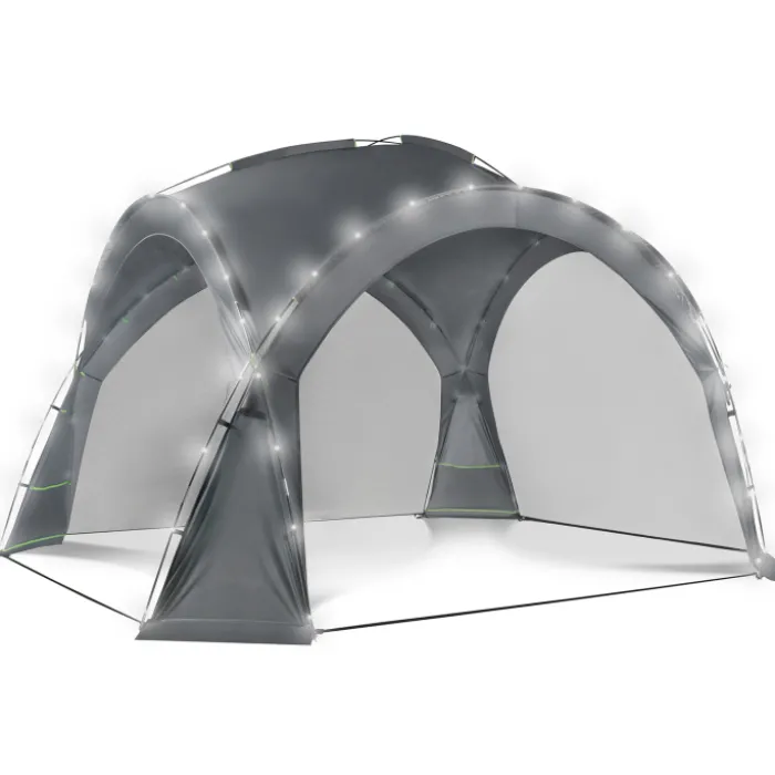 Tente dôme LED gris anthracite