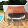 Toile ombrage terracotta camouflage rectangulaire 4x6m