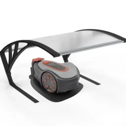 Toit de protection UV en polycarbonate pour robot tondeuse gris anthracite