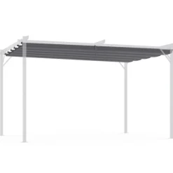 Toit rétractable de rechange gris anthracite pour pergola toit rétractable 3x4 M