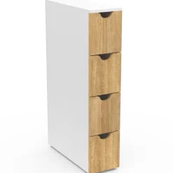 Tour de rangement à roulettes 4 tiroirs