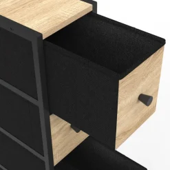 Tour de rangement 4 tiroirs sur roulettes colonne gain de place design industriel