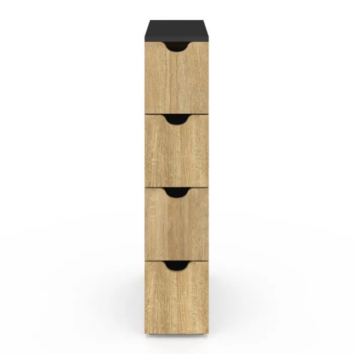 Tour de rangement gain de place sur roulettes