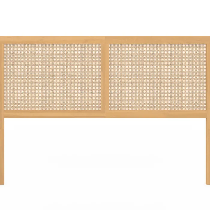 Tête de lit aspect cannage et bois 160 cm
