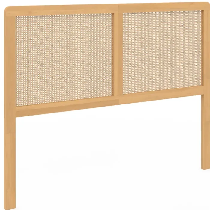 Tête de lit aspect cannage et bois 140 cm