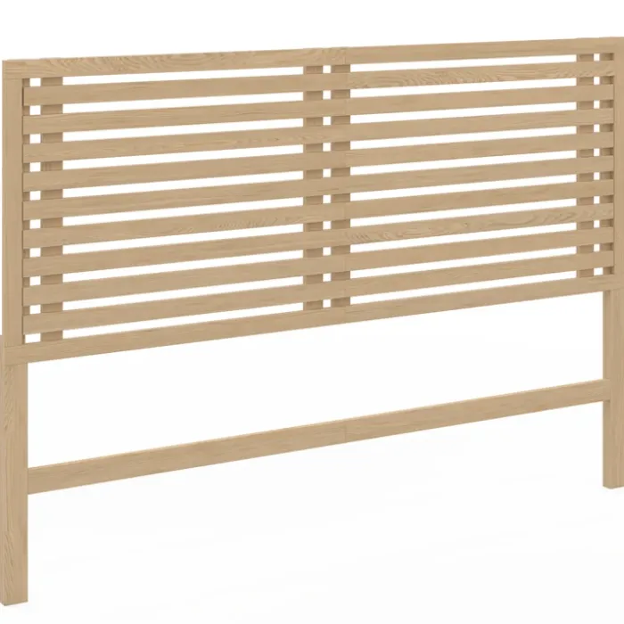 Tête de lit en lattes coloris bois clair 160 cm