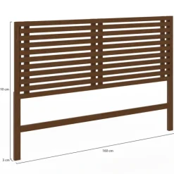 Tête de lit en lattes coloris bois vieilli 160 cm