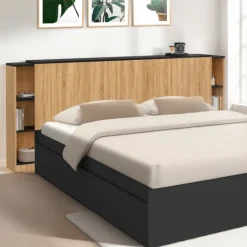 Tête de lit extensible avec chevets coulissants