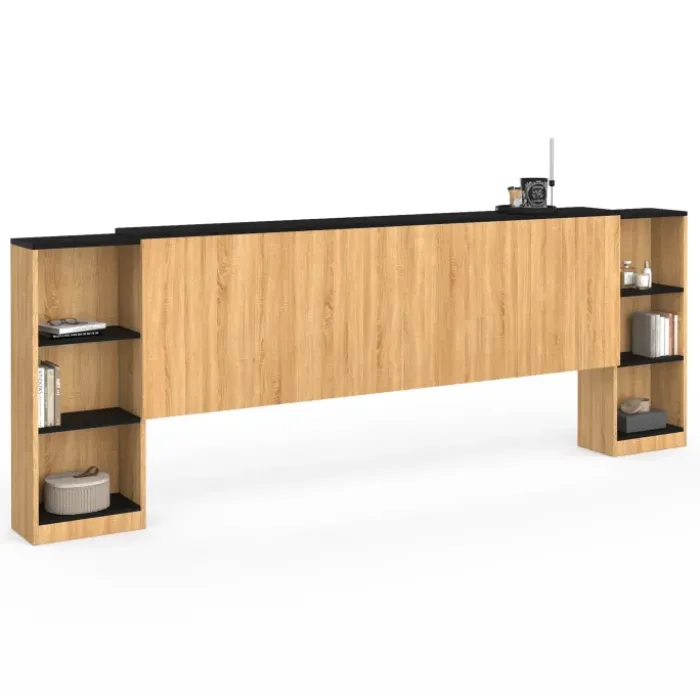 Tête de lit extensible avec chevets coulissants