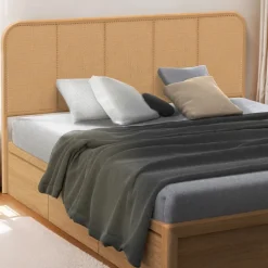 Tête de lit façon cannage 160 cm sur pied
