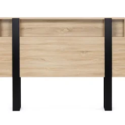 Tête de lit industrielle 160 cm bois et noir