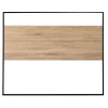 Tête de lit industrielle 145 cm bois et métal noir