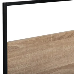 Tête de lit industrielle 145 cm bois et métal noir